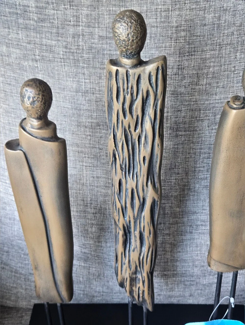 $429 Robed Monk Trio Sculpture By Phillips Collection Resin With Bronze Finish